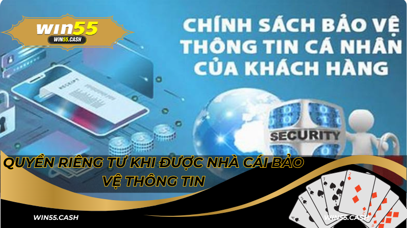 Quyền Riêng Tư Win55 - Cam Kết Bảo Vệ Thông Tin Hội Viên 5 Quyền riêng tư khi được nhà cái bảo vệ thông tin